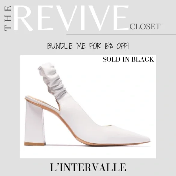 L’INTERVALLE | LUCILLE LEATHER HEEL | BLACK | SIZE 10 - Picture 2 of 10